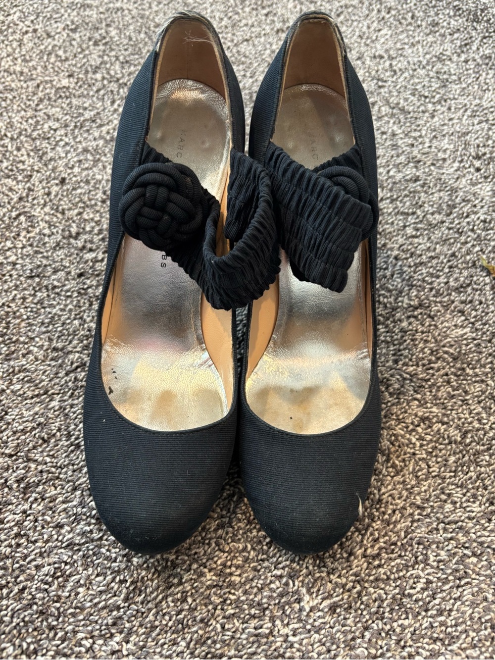 Marc by Marc Jacobs Black Knot Strap Pumps